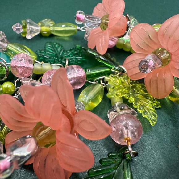 NEW - Handmade - Floral, Beaded Purse/Bag Charm - Picture 10 of 11